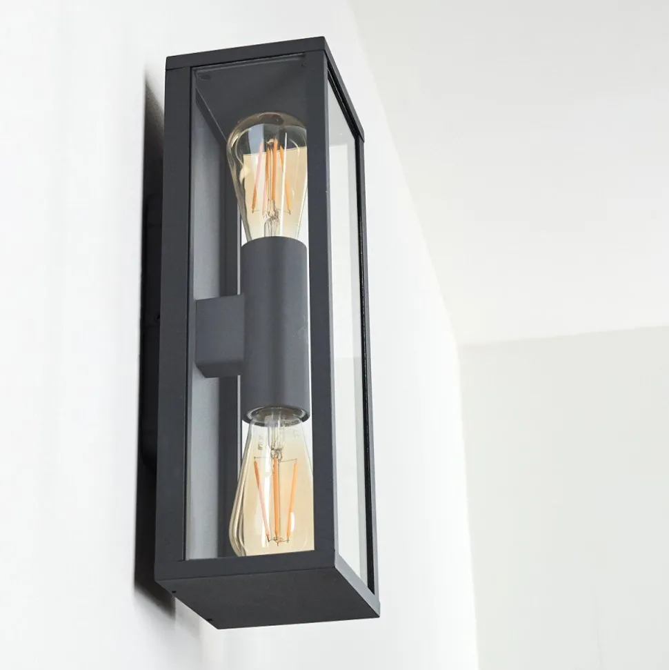 Applique Murale D'Exterieur Kiwalik Anthracite, 2 Lumieres