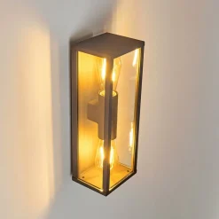 Applique Murale D'Exterieur Kiwalik Anthracite, 2 Lumieres