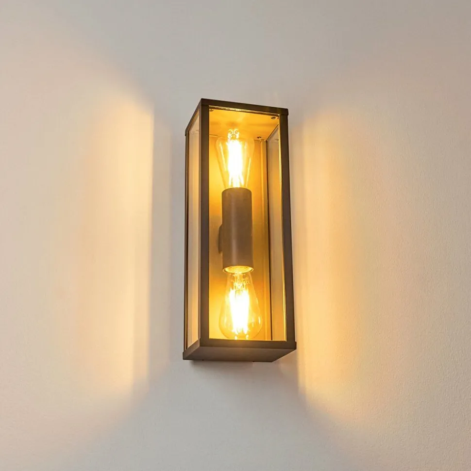 Applique Murale D'Exterieur Kiwalik Anthracite, 2 Lumieres