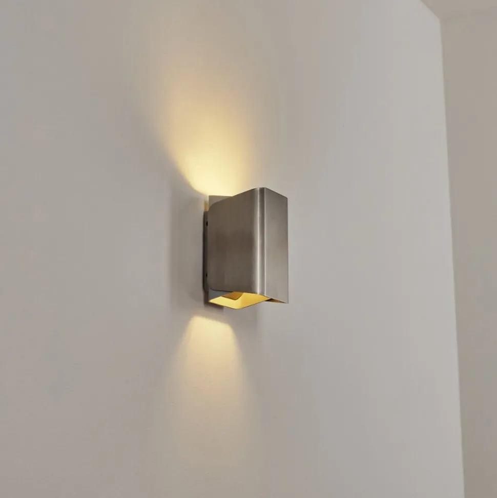 Applique Murale D'Exterieurbafueiras Led Nickel Mat, Blanc, 1 Lumiere, Telecommandes, Changeur De Couleurs