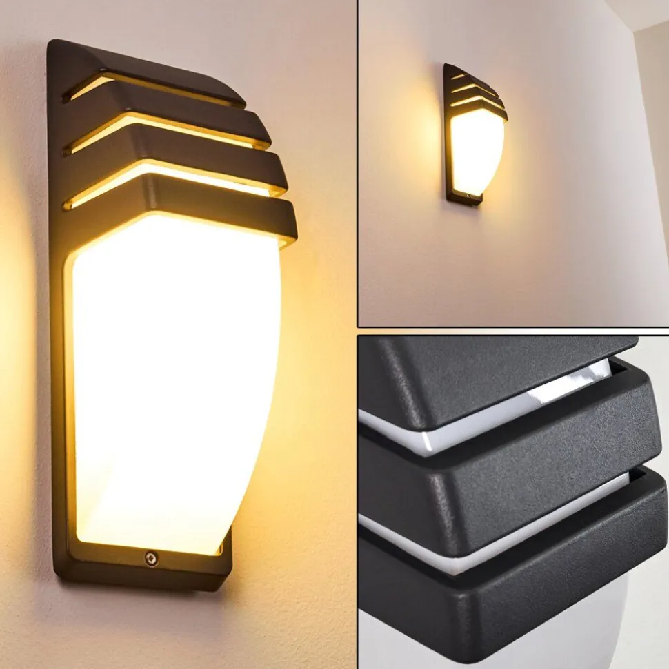 Applique Murale D'Exterieur Canberra Anthracite, 1 Lumiere