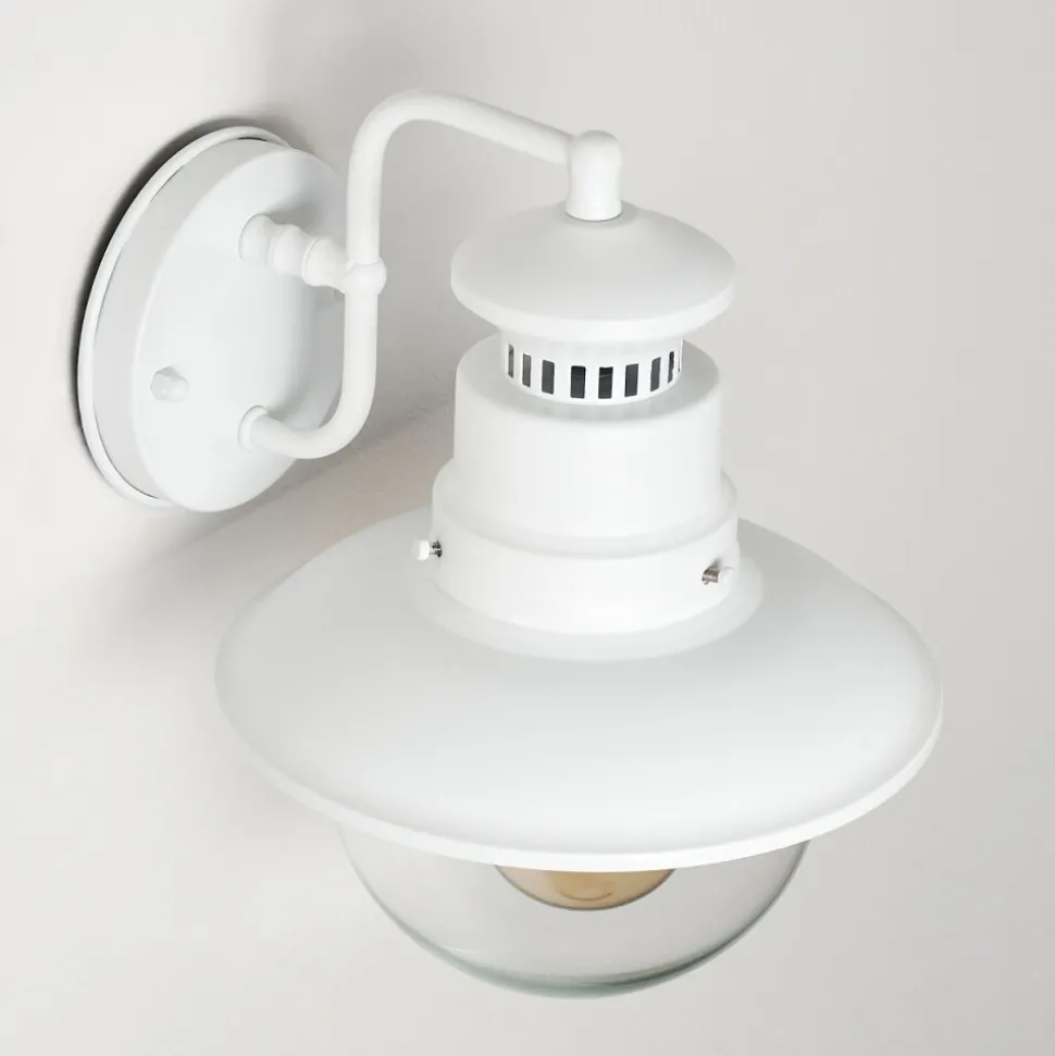 Applique Murale D'Exterieur Olsfors Blanc, 1 Lumiere