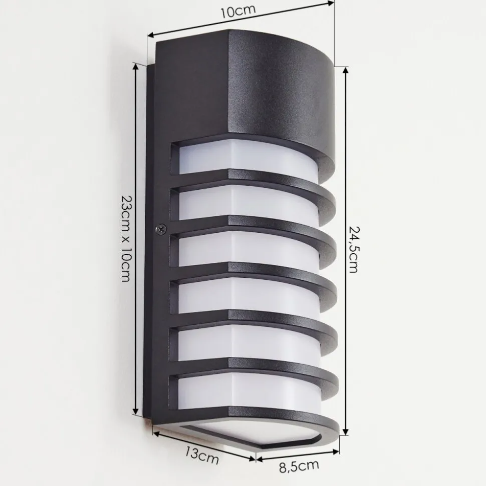 Applique Murale D'Exterieur Kurola Noir, 1 Lumiere