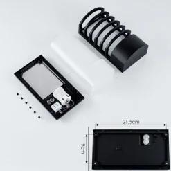 Applique Murale D'Exterieur Kurola Noir, 1 Lumiere