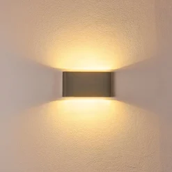 Applique Murale D'Exterieur Tinglev Led Gris, 2 Lumieres