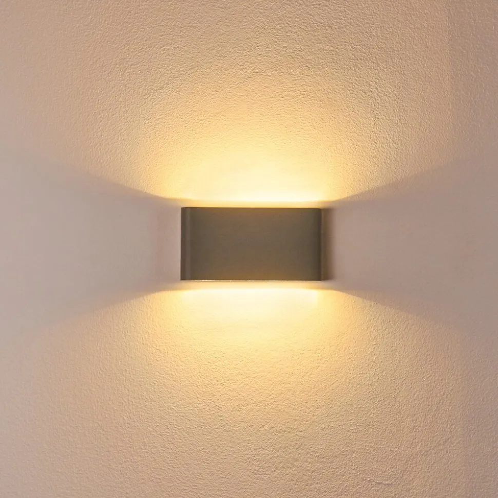Applique Murale D'Exterieur Tinglev Led Gris, 2 Lumieres