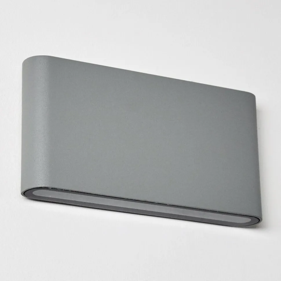 Applique Murale D'Exterieur Tinglev Led Gris, 2 Lumieres