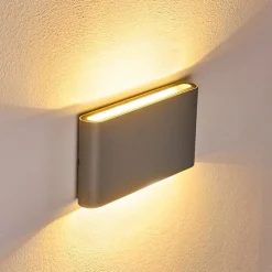 Applique Murale D'Exterieur Tinglev Led Gris, 2 Lumieres