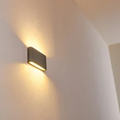 Applique Murale D'Exterieur Tinglev Led Gris, 2 Lumieres
