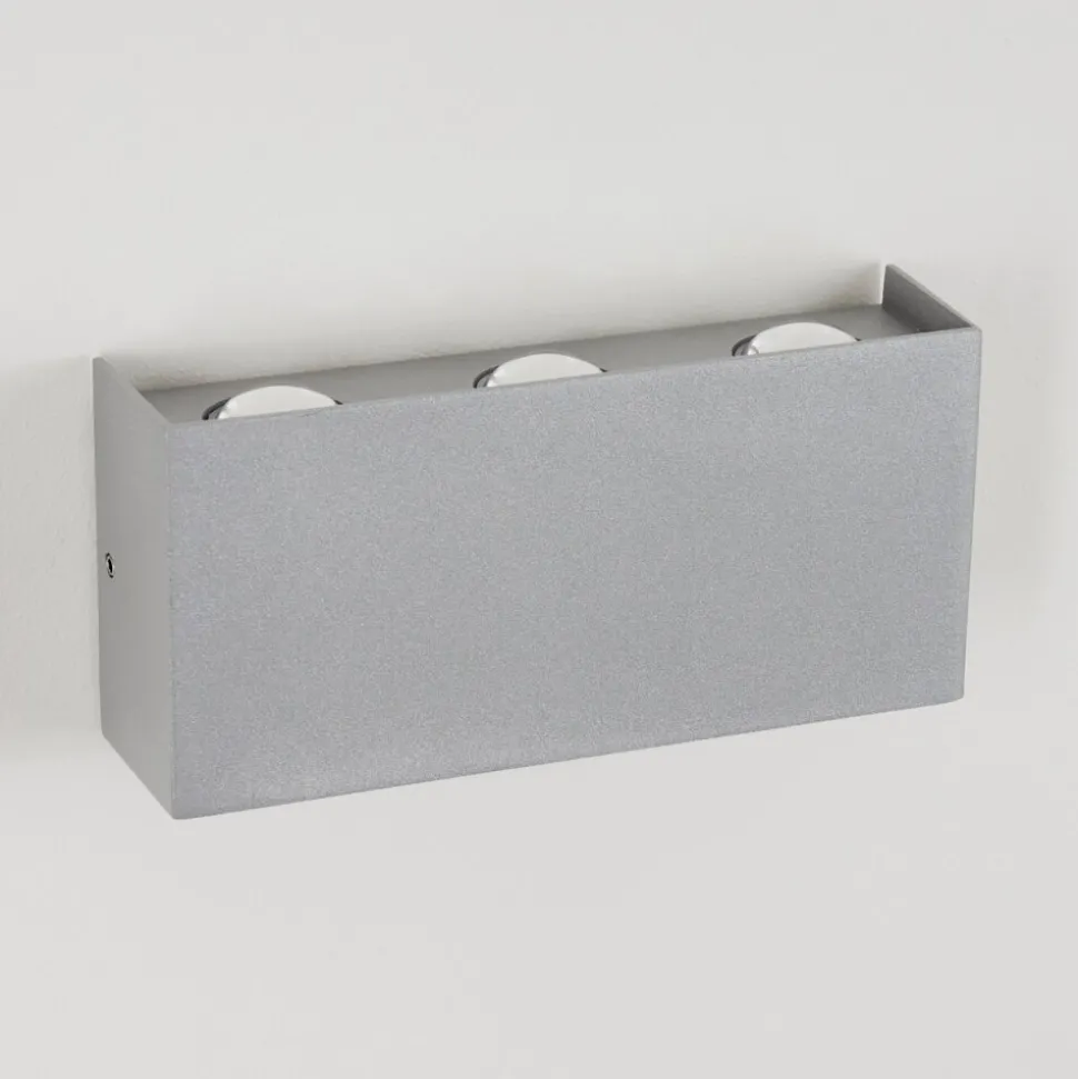 Applique Murale D'Exterieur Morenos Led Argente, Blanc, 6 Lumieres