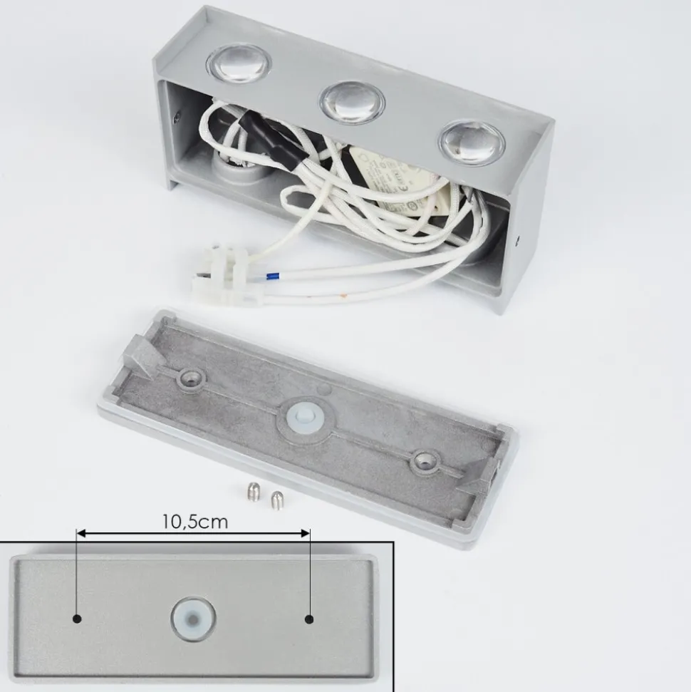 Applique Murale D'Exterieur Morenos Led Argente, Blanc, 6 Lumieres
