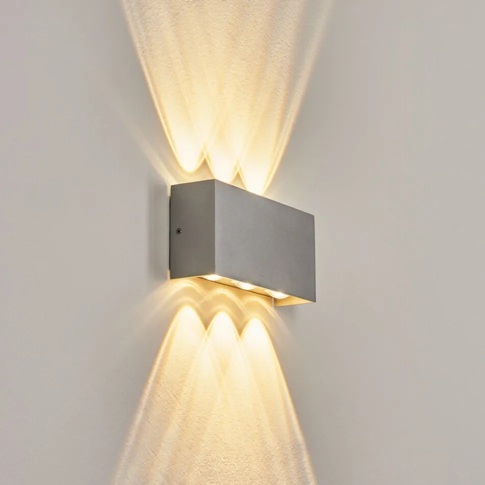 Applique Murale D'Exterieur Morenos Led Argente, Blanc, 6 Lumieres
