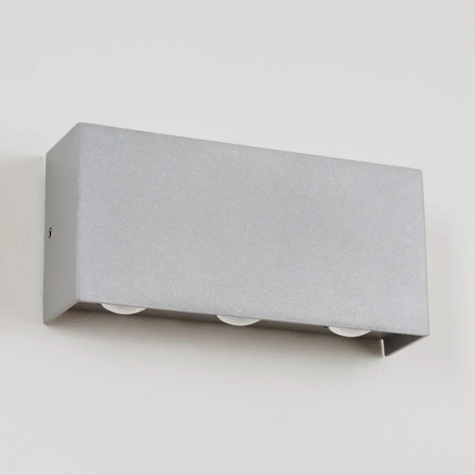 Applique Murale D'Exterieur Morenos Led Argente, Blanc, 6 Lumieres