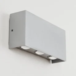 Applique Murale D'Exterieur Morenos Led Argente, Blanc, 6 Lumieres