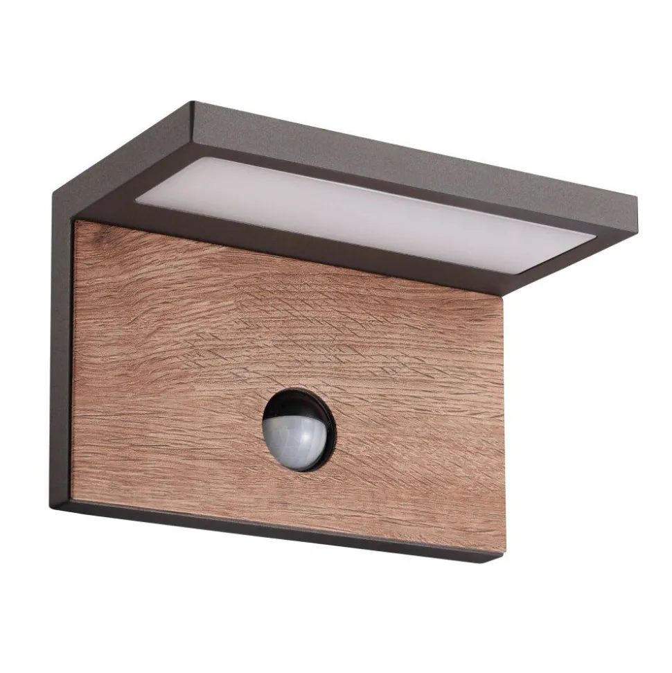 Applique Murale D'Exterieur Mantra Ruka Led Gris, 1 Lumiere, Detecteur De Mouvement