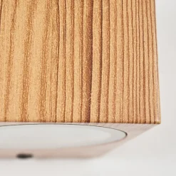 Applique Murale D'Exterieur Skaabu Couleur Bois, 2 Lumieres