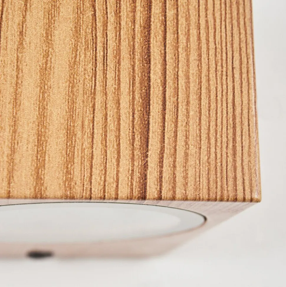 Applique Murale D'Exterieur Skaabu Couleur Bois, 2 Lumieres