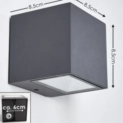Applique Murale D'Exterieur Spidern Led Anthracite, 1 Lumiere