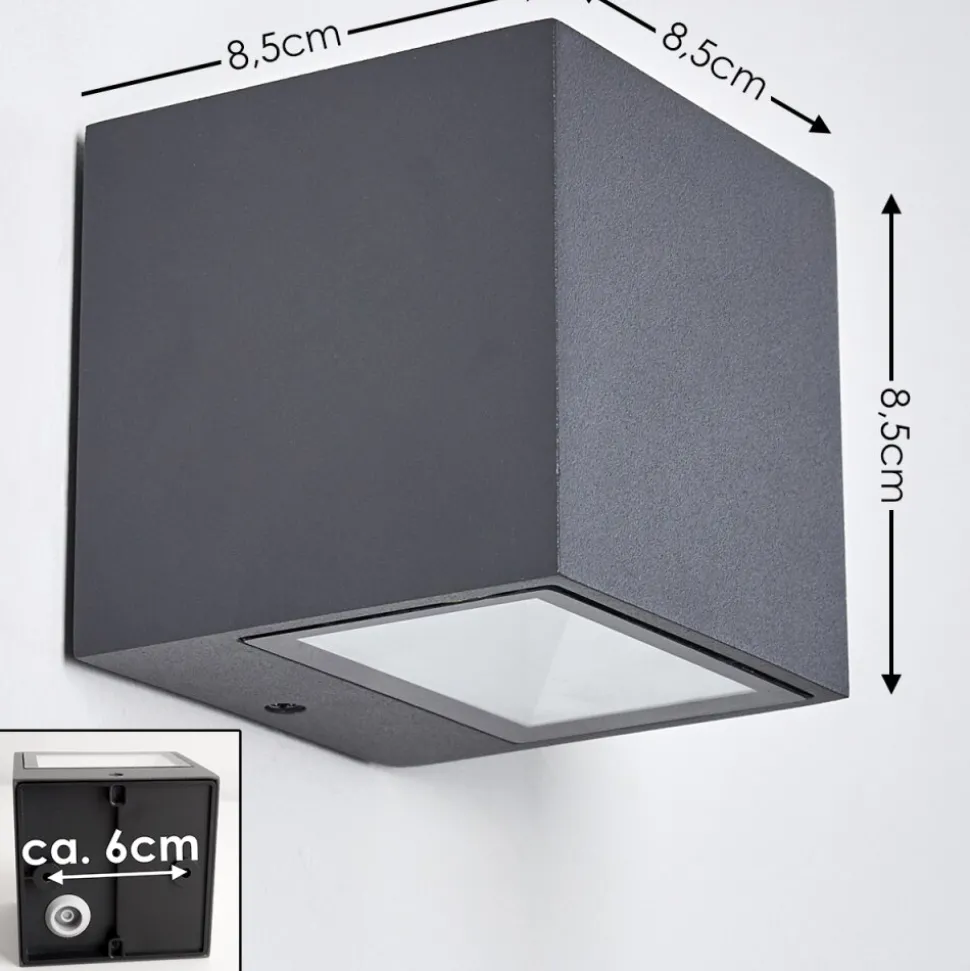 Applique Murale D'Exterieur Spidern Led Anthracite, 1 Lumiere