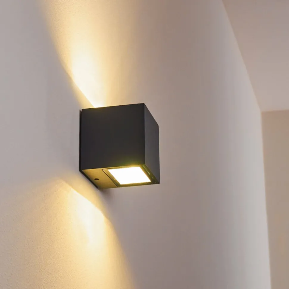 Applique Murale D'Exterieur Spidern Led Anthracite, 1 Lumiere