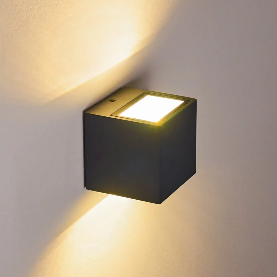 Applique Murale D'Exterieur Spidern Led Anthracite, 1 Lumiere