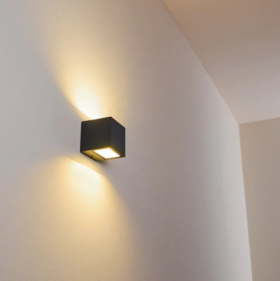 Applique Murale D'Exterieur Spidern Led Anthracite, 1 Lumiere
