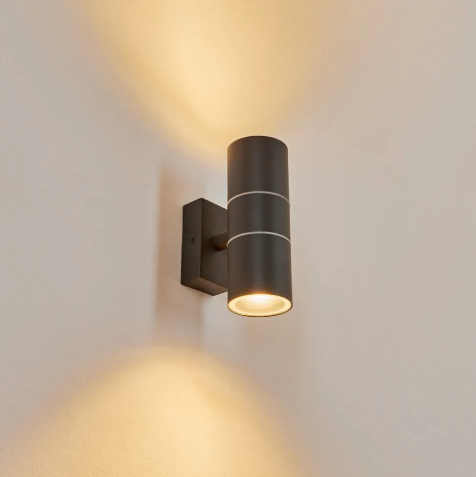 Applique Murale D'Exterieur Simola Anthracite, 2 Lumieres