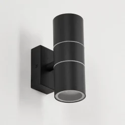 Applique Murale D'Exterieur Simola Anthracite, 2 Lumieres