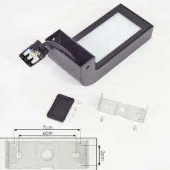 Applique Murale D'Exterieurkirkhall Led Noir, 1 Lumiere