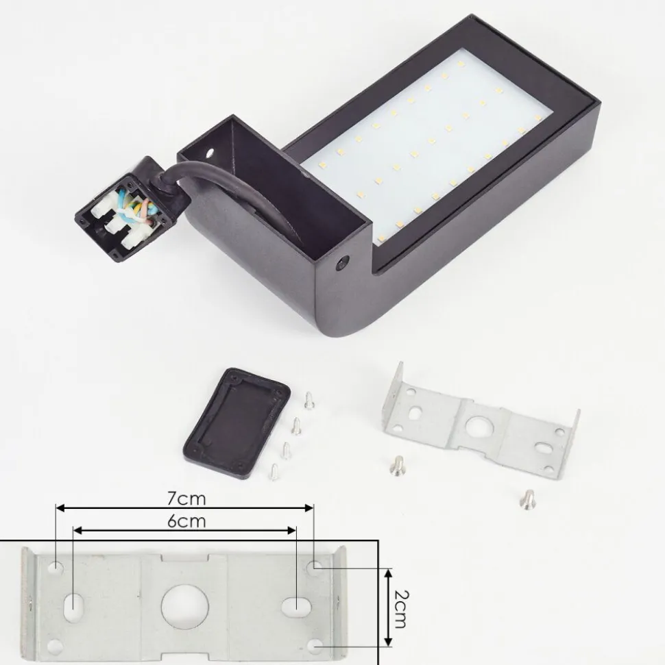 Applique Murale D'Exterieurkirkhall Led Noir, 1 Lumiere