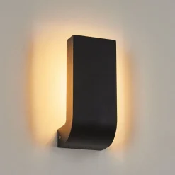 Applique Murale D'Exterieurkirkhall Led Noir, 1 Lumiere