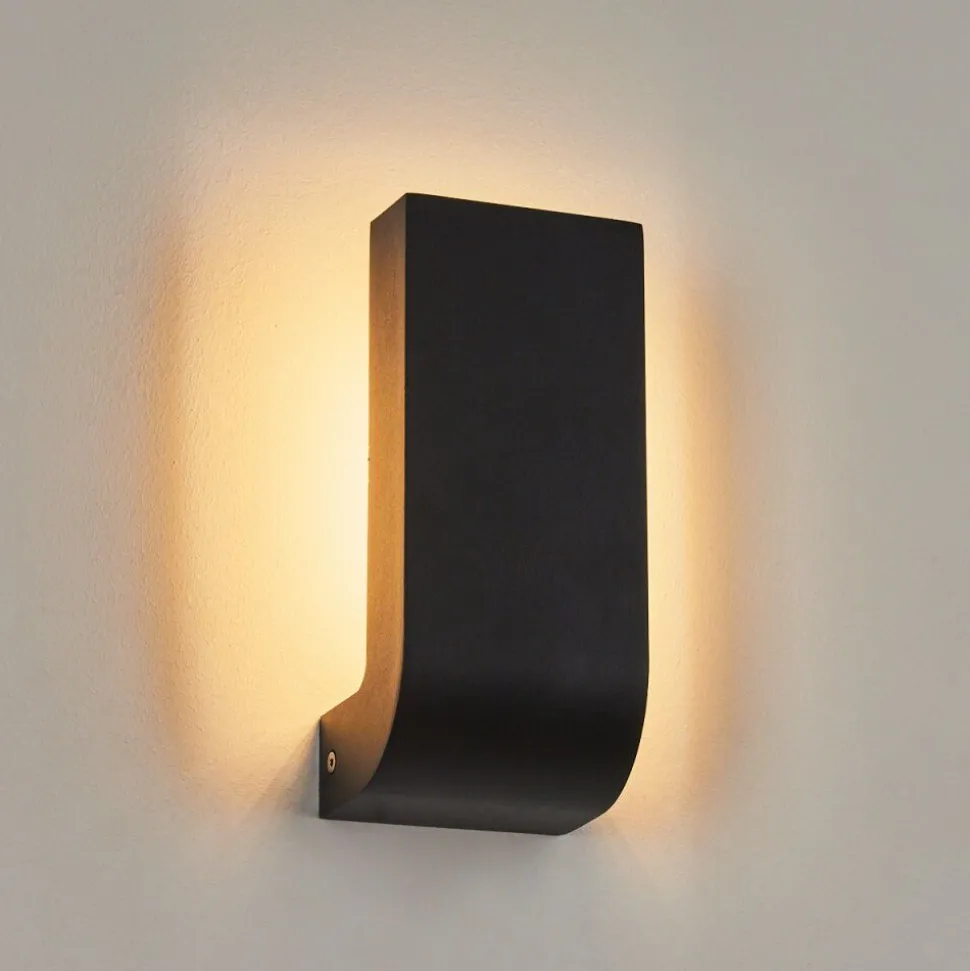 Applique Murale D'Exterieurkirkhall Led Noir, 1 Lumiere