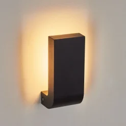 Applique Murale D'Exterieurkirkhall Led Noir, 1 Lumiere