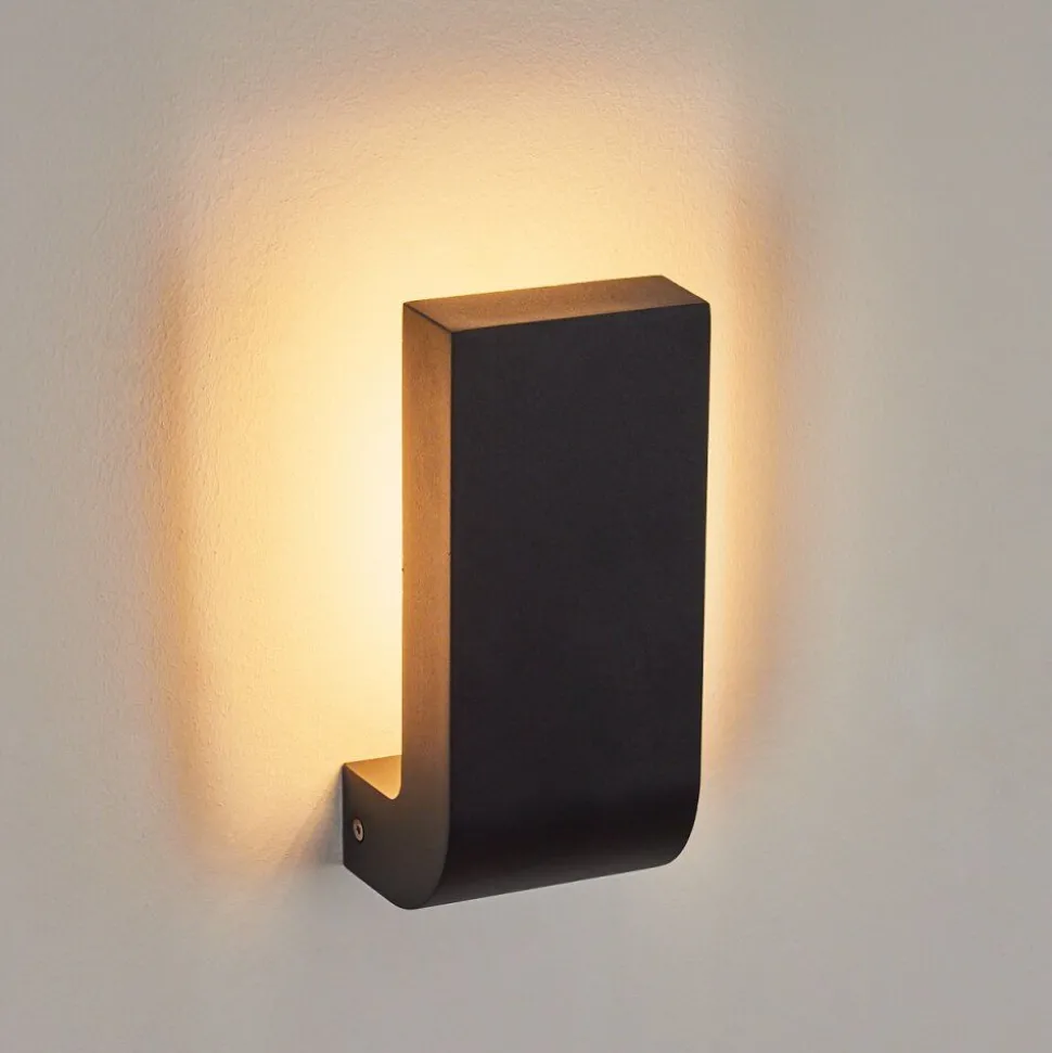 Applique Murale D'Exterieurkirkhall Led Noir, 1 Lumiere