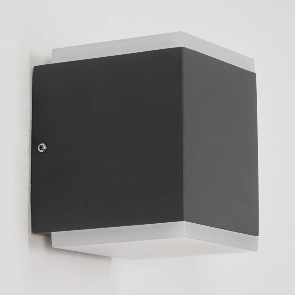 Applique Murale D'Exterieuroatlands Led Anthracite, 2 Lumieres