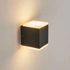 Applique Murale D'Exterieuroatlands Led Anthracite, 2 Lumieres