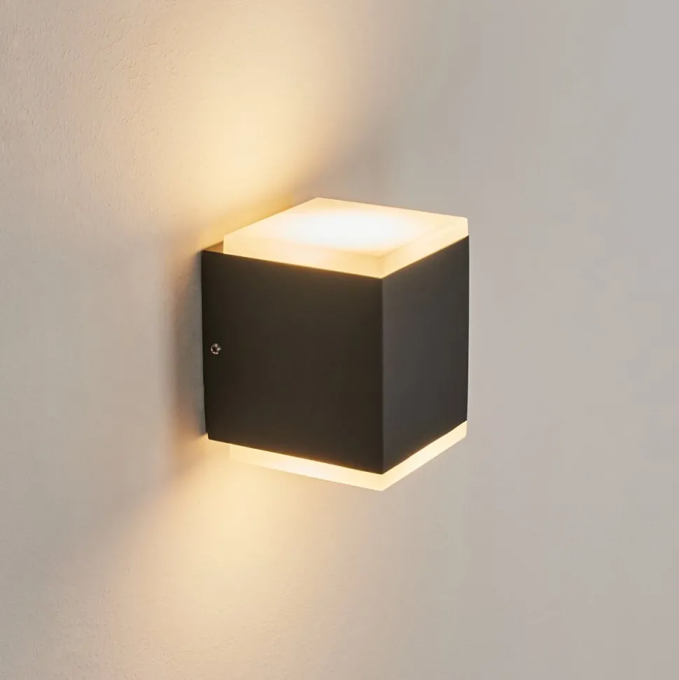 Applique Murale D'Exterieuroatlands Led Anthracite, 2 Lumieres
