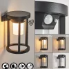 Applique Murale D'Exterieur Lokpano Led Noir, 1 Lumiere, Detecteur De Mouvement, Changeur De Couleurs