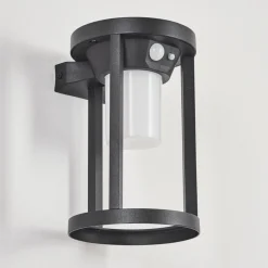 Applique Murale D'Exterieur Lokpano Led Noir, 1 Lumiere, Detecteur De Mouvement, Changeur De Couleurs