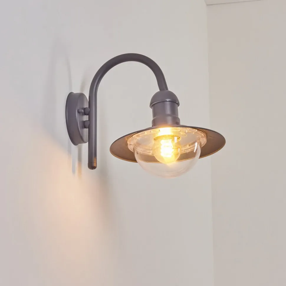 Applique Murale D'Exterieur Elima Anthracite, 1 Lumiere