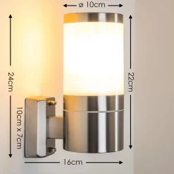 Applique Murale D'Exterieur Tolsona Acier Inoxydable, 1 Lumiere
