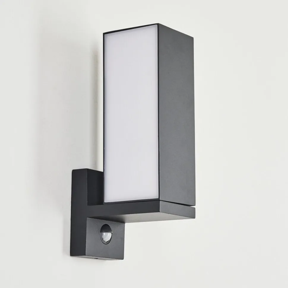 Applique Murale D'Exterieur Swanek Led Anthracite, 1 Lumiere, Detecteur De Mouvement
