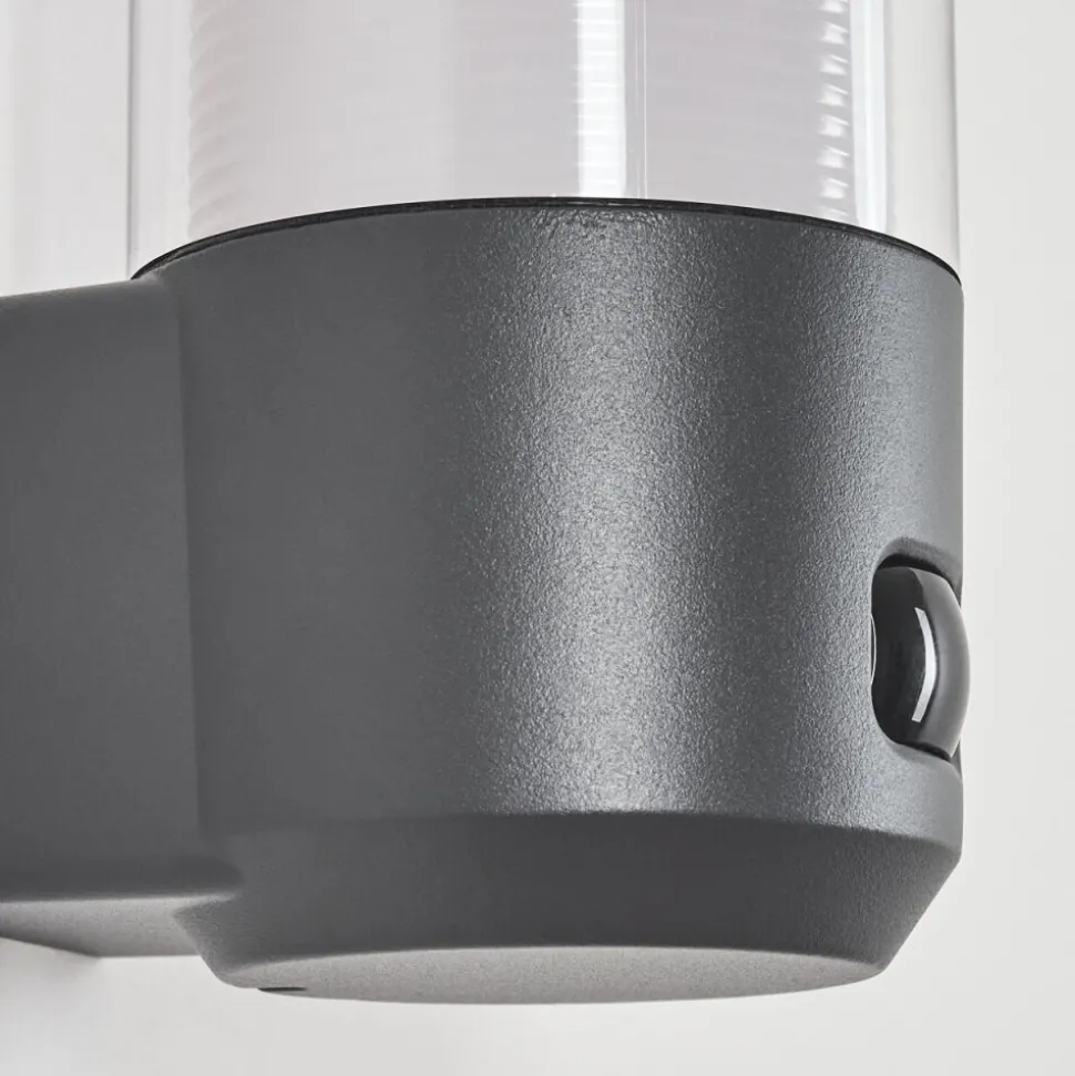 Applique Murale D'Exterieur Gondoyer Anthracite, 1 Lumiere, Detecteur De Mouvement