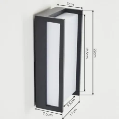 Applique Murale D'Exterieur Skove Led Anthracite, 1 Lumiere, Changeur De Couleurs
