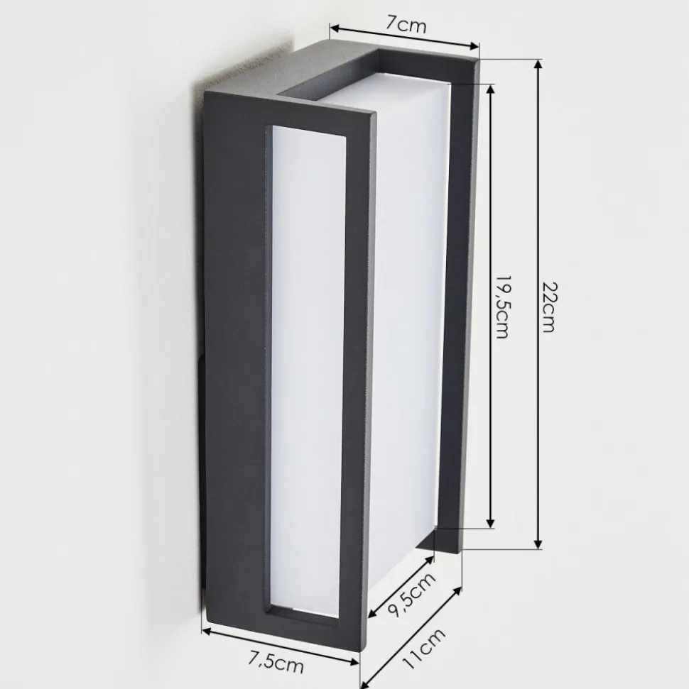 Applique Murale D'Exterieur Skove Led Anthracite, 1 Lumiere, Changeur De Couleurs