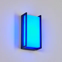 Applique Murale D'Exterieur Skove Led Anthracite, 1 Lumiere, Changeur De Couleurs