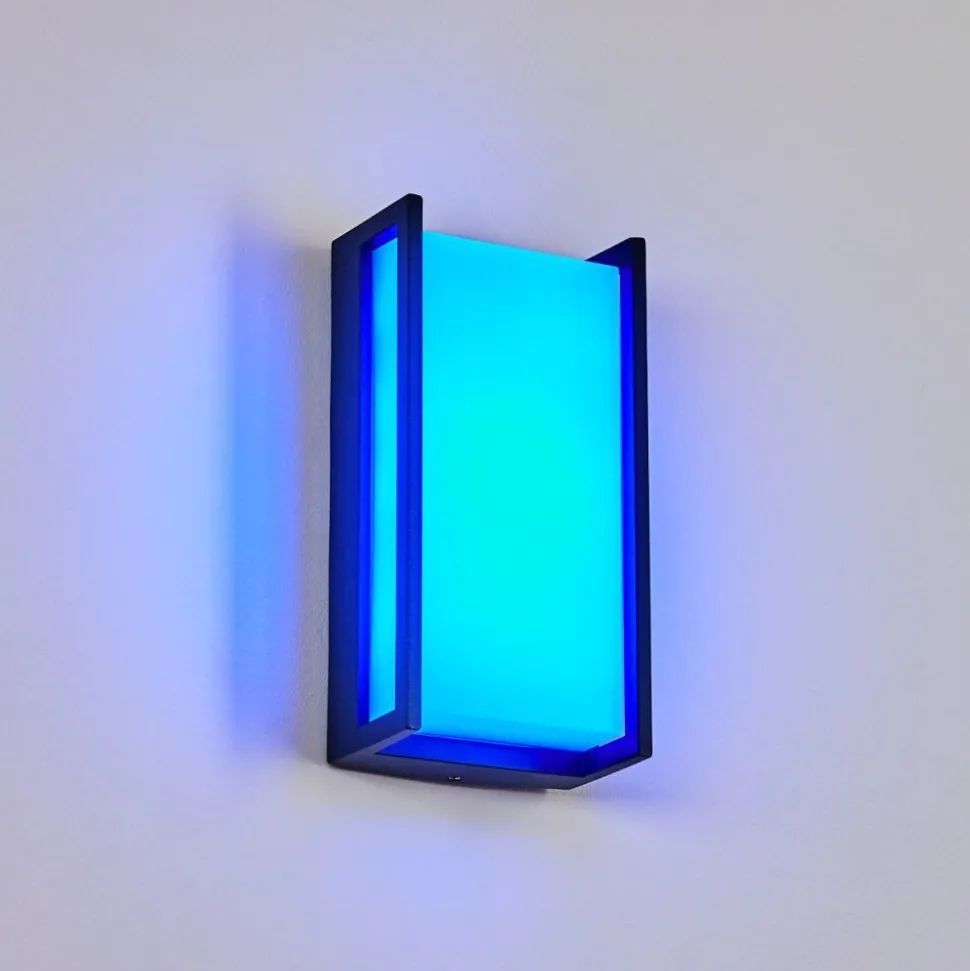 Applique Murale D'Exterieur Skove Led Anthracite, 1 Lumiere, Changeur De Couleurs