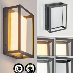 Applique Murale D'Exterieurnonza Led Anthracite, 1 Lumiere