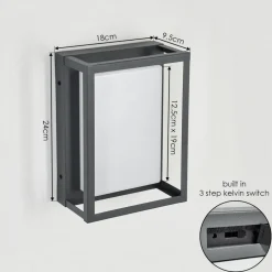 Applique Murale D'Exterieurnonza Led Anthracite, 1 Lumiere