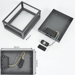 Applique Murale D'Exterieurnonza Led Anthracite, 1 Lumiere